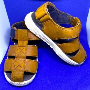 Cat & Jack Toddler Size 8 Brown Faux Leather Sandal Sneaker